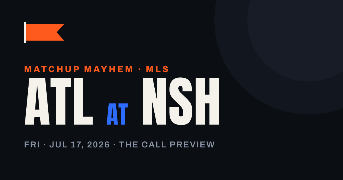 Atlanta United at Nashville SC: The Call Says Blowout, Surridge's Golden Boot Race Says Why — matchup card