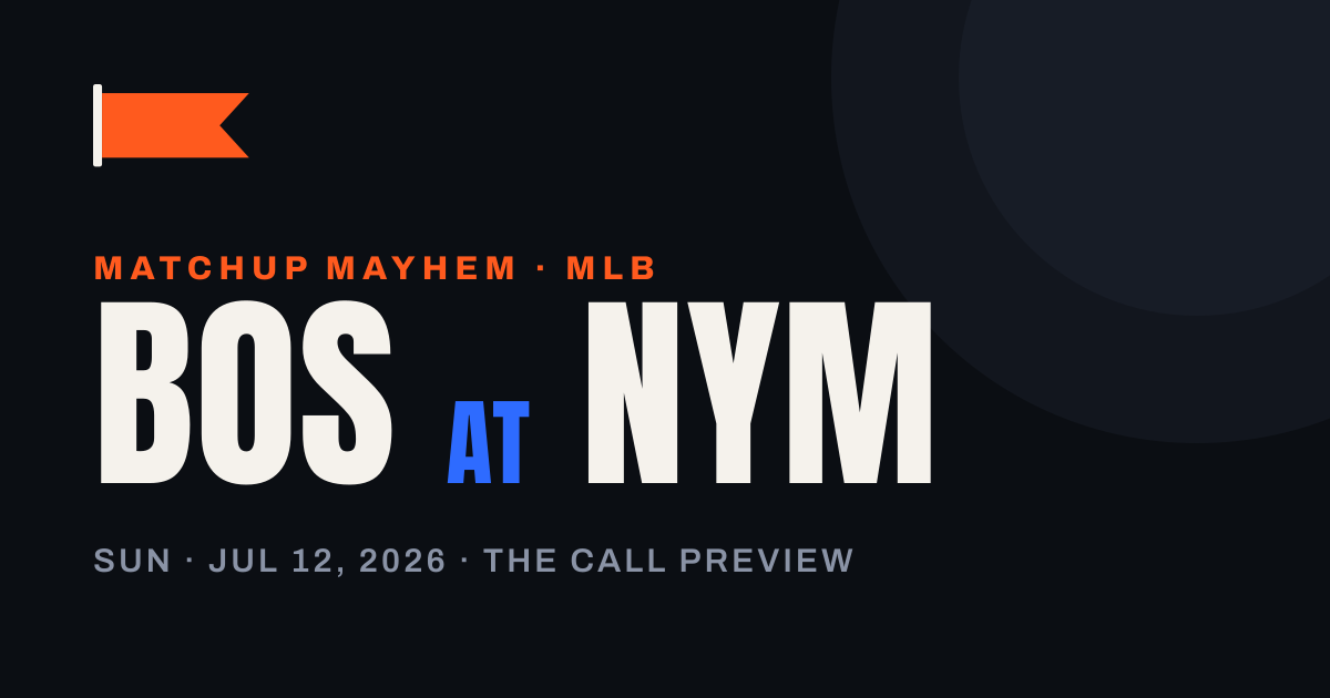 Red Sox at Mets: The Call Backs the Road Team and the Rookie in Queens — matchup card