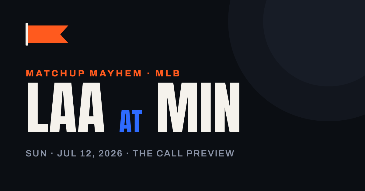 Angels at Twins, Round Two: Sunday Is the Fair Fight — matchup card