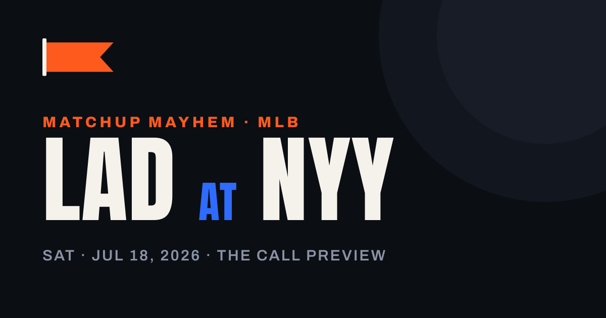 Dodgers at Yankees: The Call Slides to 50.4% as Storms Roll Toward the Bronx — matchup card
