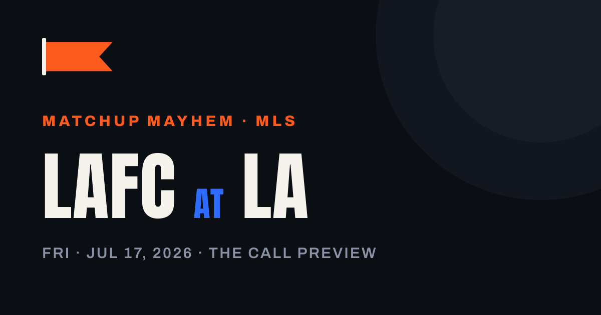 LAFC at LA Galaxy: El Tráfico Returns, and The Call Still Backs the Underdog-by-Record Host — matchup card
