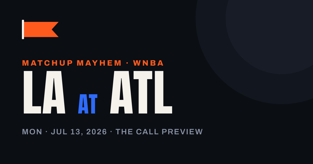 Los Angeles Sparks at Atlanta Dream: The Call's Closest Read of the Weekend — matchup card