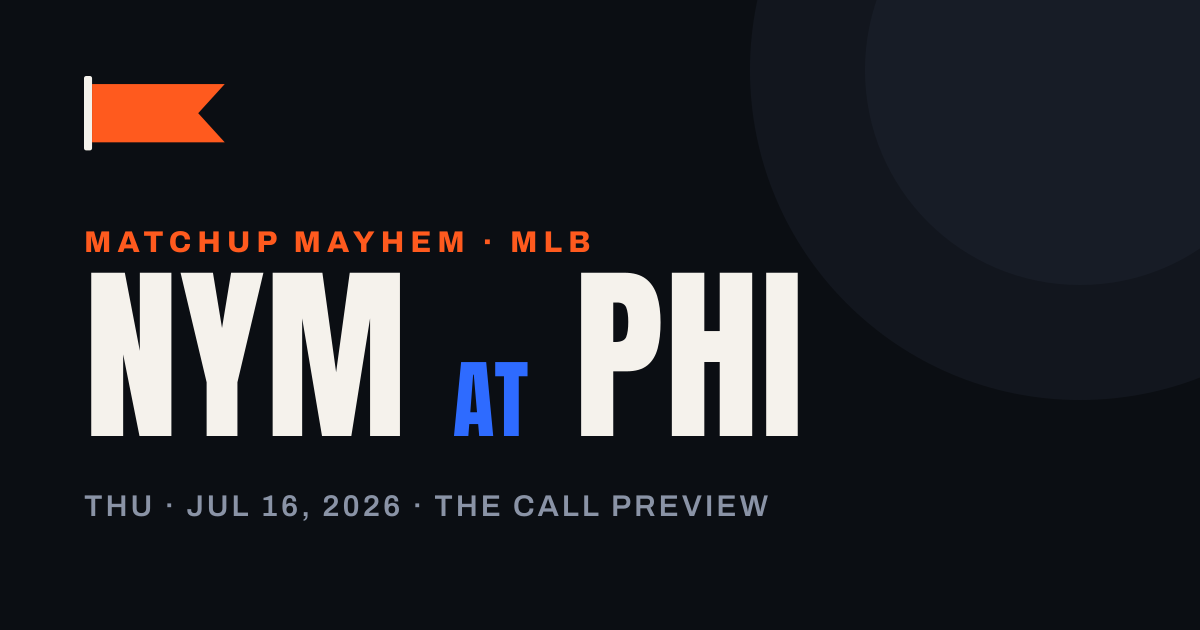 Mets at Phillies: The Call Says 60.6%, Christian Scott's Turnaround Says Not So Fast — matchup card