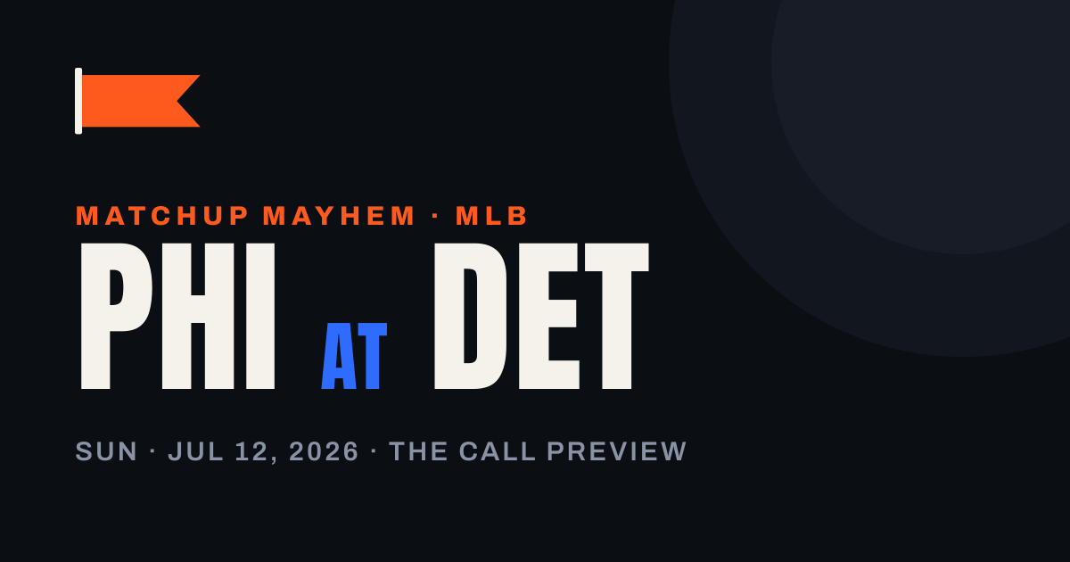 Phillies at Tigers Finale: Skubal vs. Wheeler, and The Call Can't Split Them — matchup card