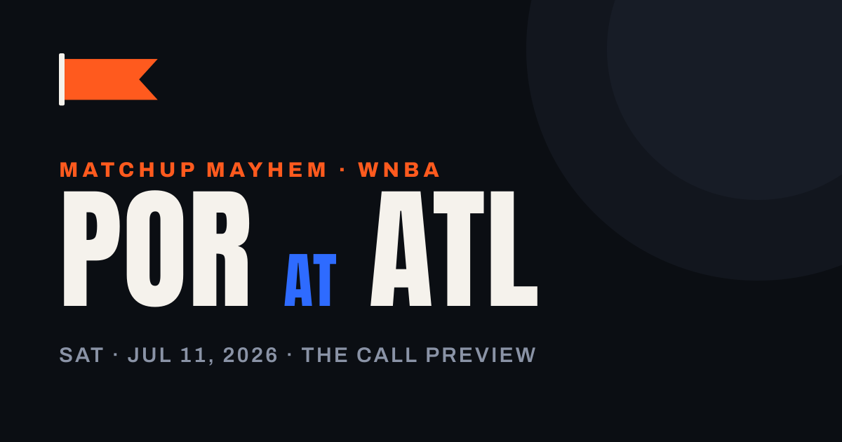 Portland Fire at Atlanta Dream: A 2,170-Mile Flight Into an 83% Buzzsaw — matchup card