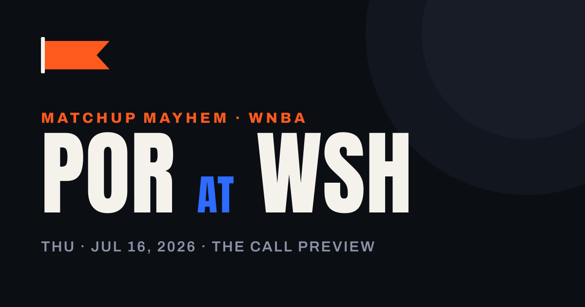 Portland Fire at Washington Mystics: Rematching the Longest Game in WNBA History — matchup card