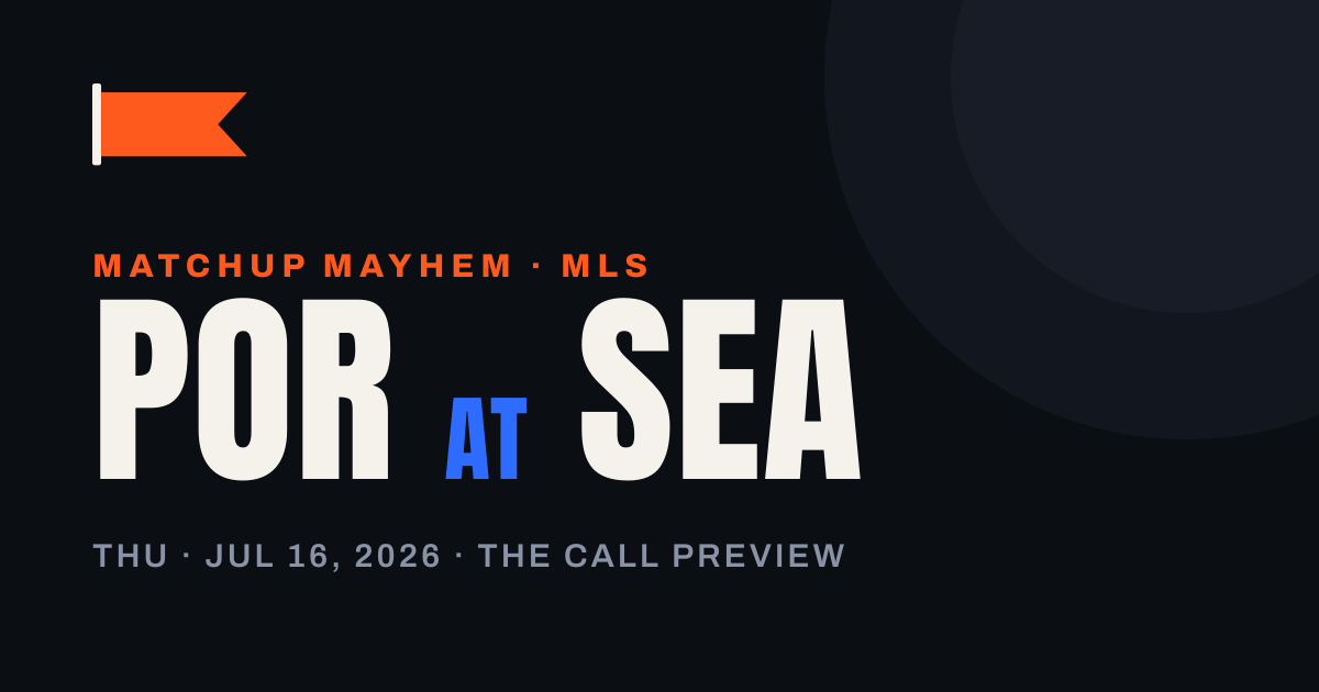 Sounders vs. Timbers: Cascadia's Cold-Streak Derby — matchup card