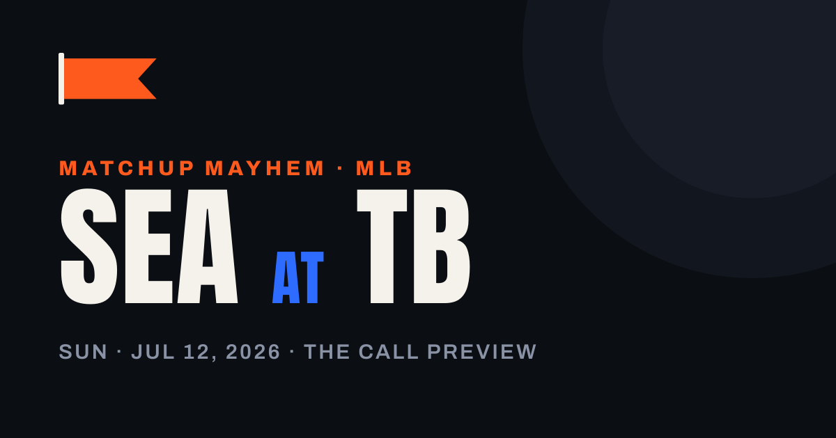 Matchup Mayhem: Mariners at Rays — Seattle's Skid Meets the AL's Best Under the Trop Roof — matchup card