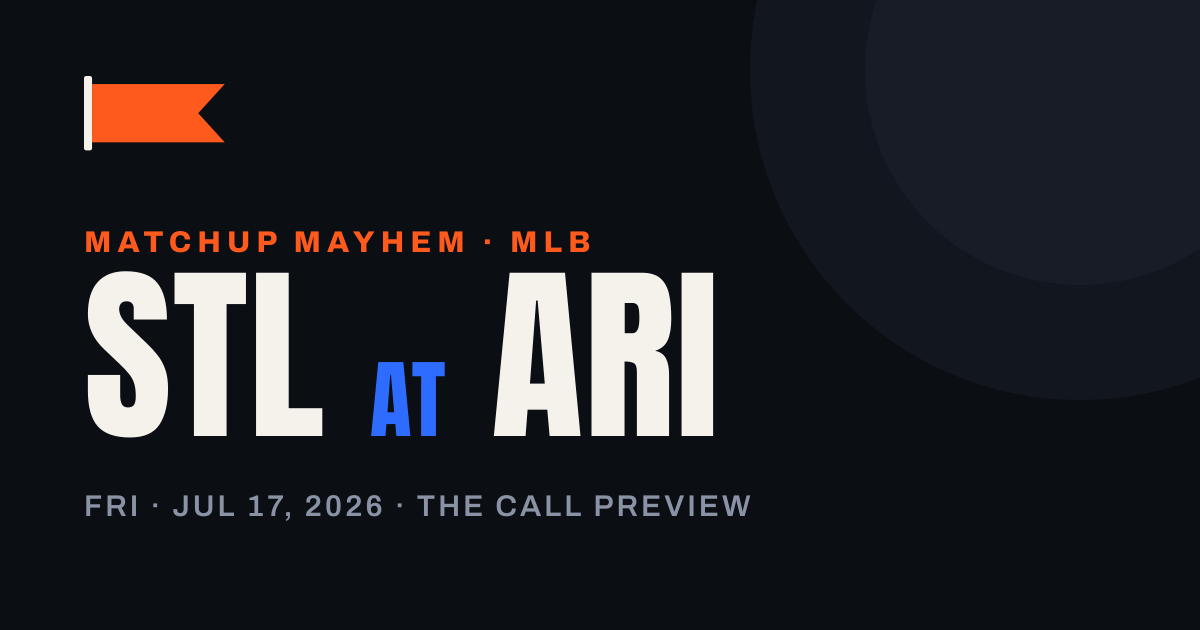 Cardinals at Diamondbacks: A Wild Card Knife Fight Disguised as a Friday Game — matchup card