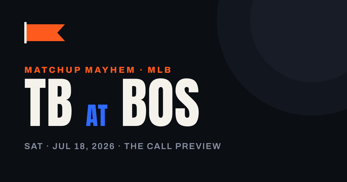 Rays at Red Sox: Boston Goes for Win No. 10 Against the Team That's Owned Them All Year — matchup card
